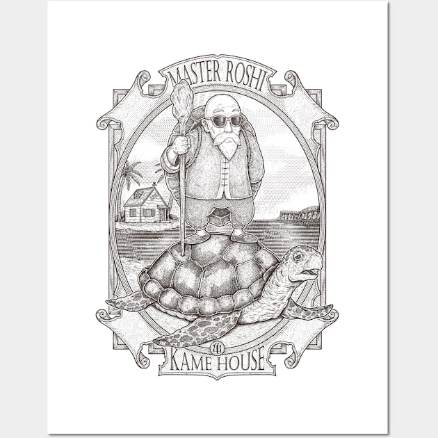 MASTER OF THE TURTLE HOUSE - lines Wall Art by Firebrander